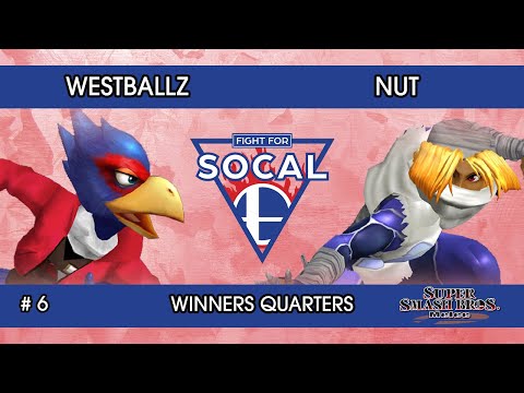 Fight For SoCal 6 - Westballz (Falco) VS Nut (Sheik) - SSBM - Winners Quarters