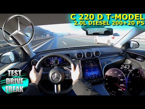 2021 Mercedes Benz C 220 d T-Model 200+20 PS TOP SPEED AUTOBAHN DRIVE POV