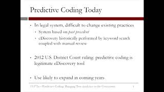5.4.9 R5. Predictive Coding - Video 8: Predictive Coding Today