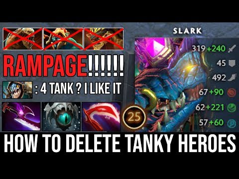 4 Tanky Enemy No Problem!!! Max Agi Steal Non-Stop Hunting Food + Rampage by Babyknight Slark DotA 2
