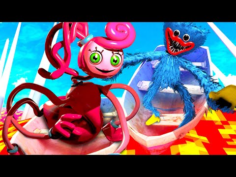 Poppy PlayTime: Funny DEATHRUN - Huggy Wuggy VS Mommy Long Legs | Ragdoll Animation