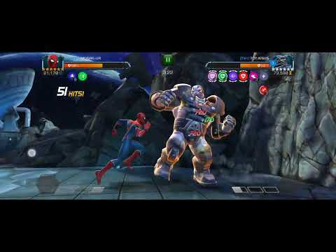 Six star Stark Spidey R3 vs Apocalypse war boss solo, Platinum 4 alliance, Mcoc