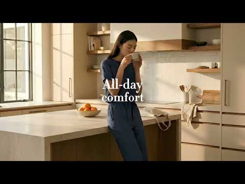 Cotton-Linen Blend Monochrome Two-Piece Set