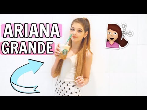 becoming ARIANA GRANDE FOR A DAY! *trying the new starbucks drink* Video