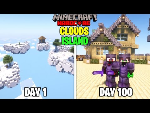 100 Days on Clouds Island in Minecraft Hardcore!