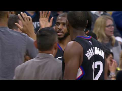 Chris Paul Unreal HALFCOURT Buzzer Beater | Clippers vs Wolves | 3.8.17 | 16-17 NBA Season