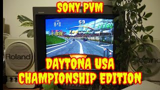Daytona USA Championship Edition on a Sega Saturn and SONY PVM - DAYTONA!!!!!!