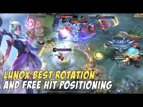 LUNOX BEST ROTATION AND FREE HIT POSITIONING - MOBILE LEGENDS