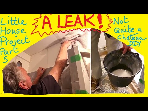 Not Quite a Chateau DIY 330 - Little House Gite Project Part 5 - Bathroom Progress and a nasty Leak