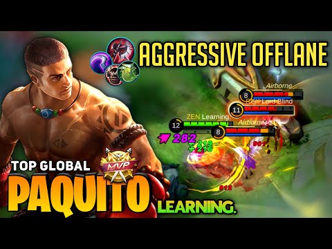 MVP PLAY! Paquito Brutal Offlane [Top Global Paquito] By Learning. - Mobile Legend
