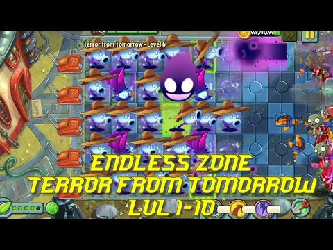 Plants vs Zombies 2 - Far Future | Endless Zone All Max Level Plants Test Level 1 - 10