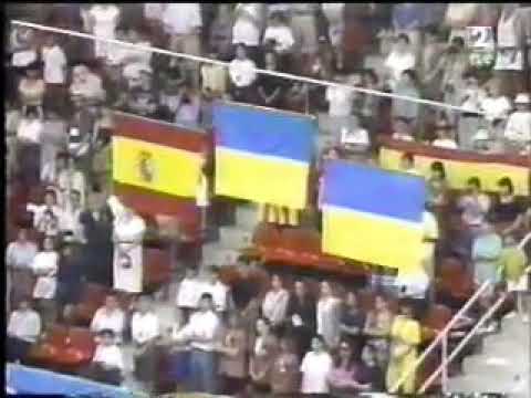 Anthem of Ukraine (1992 Summer Olympics, rhythmic gymnastics all-around, Aleksandra Timoshenko)