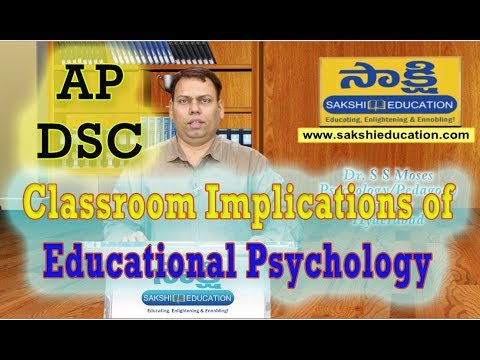 AP DSC | Guidance for Classroom Implications of  Educational Psychology | Sakshi Education Video
