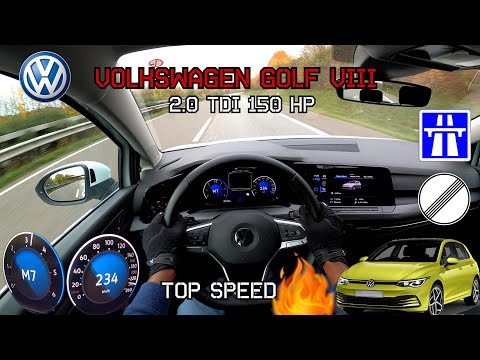 VW Golf VIII 2.0 TDI 150 PS TOP SPEED AUTOBAHN DRIVE POV