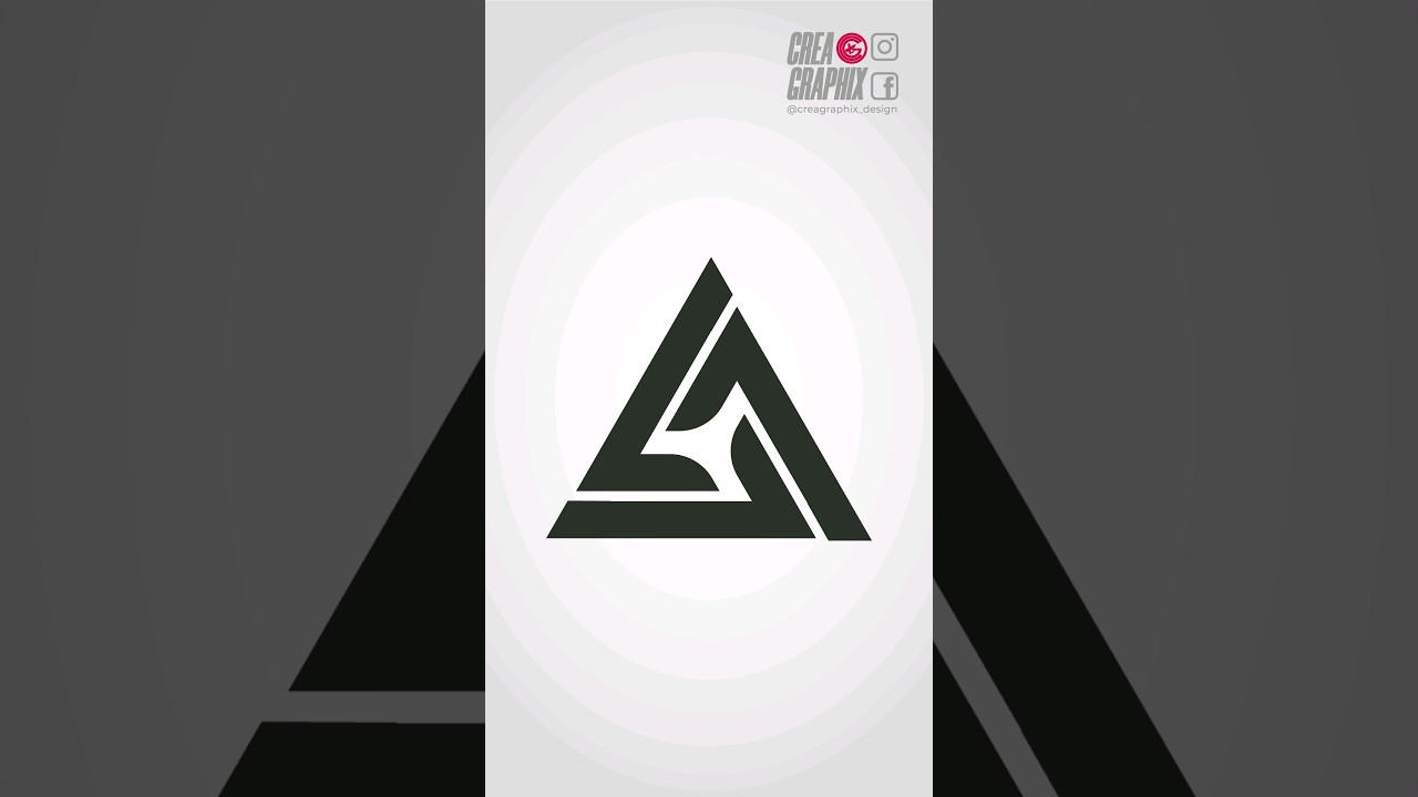 🎨 Logotipo triangular | Logo ideas | tutorial illustrator