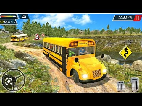 Offroad High School Bus Driver Simulator - Bus Driving Simulator 3D | school bus simulator gameplay