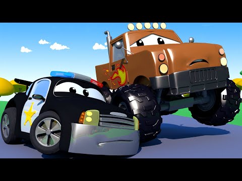 Der Streifenwagen in Autopolis -  Der Ausschalter von Marley dem Monstertruck wurde gestohlen