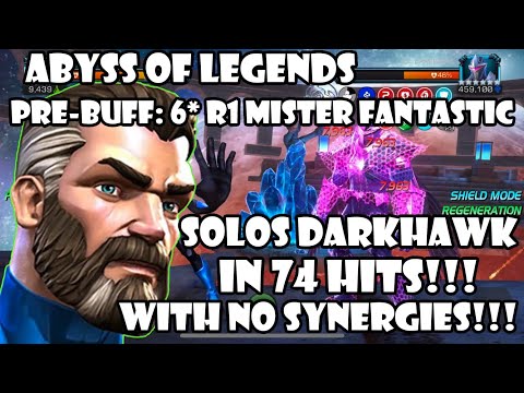 Pre-buff Mr Fantastic Melts Abyss Darkhawk In 74 hits With No Synergies- Marvel Contest Of Champions