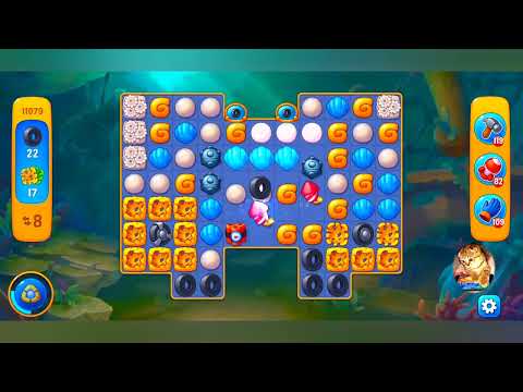 фишдом 2023  #  11079 уровень - прохождение без бустеров # Fishdom,   11079  level - no Boosters.