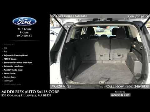 Used 2013 Ford Escape | MIDDLESEX AUTO SALES CORP, Lowell, MA - SOLD