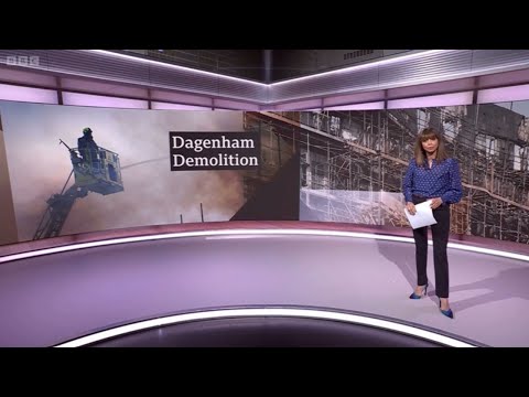 BBC London News: Dagenham fire homes begin to be demolished (02/12/24)