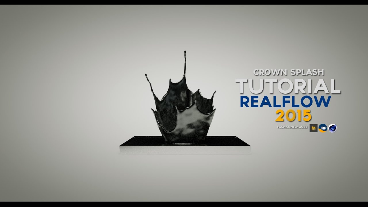 REALFLOW TUTORIAL - CROWN SPLASH TUTORIAL (Realflow 2015 & C4D )