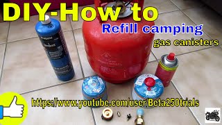 DIY-How to refill camping  gas canister