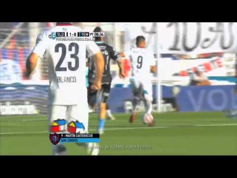 Gol de Cauteruccio. San Lorenzo 1 Temperley 0.Fecha 29. Torneo Primera División 2015.FPT
