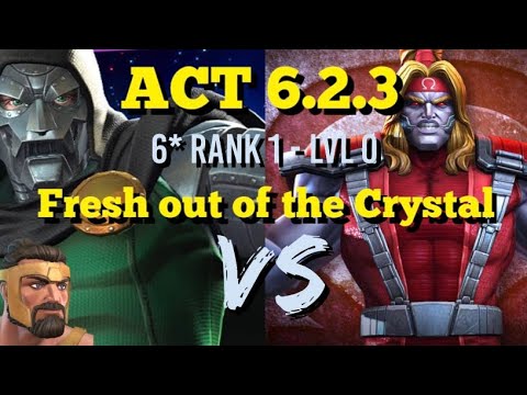 MCOC - ACT 6.2.3 - 6* Rank 1 Level 0 Doom VS Omega Red - Great for Icarus - Almost Solo!!