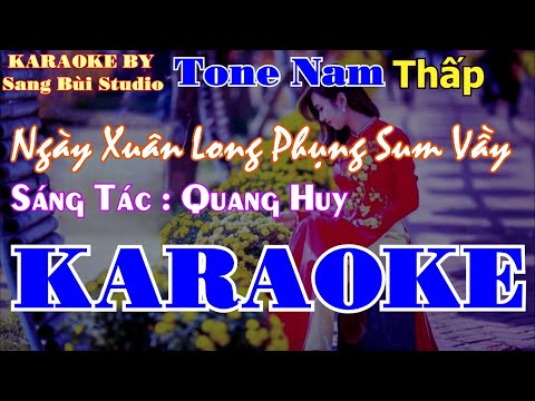 KARAOKE | Ngày Xuân Long Phụng Sum Vầy | Beat phối TONE NAM THẤP ( Tone F )