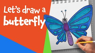 Easy Butterfly Drawing Anyone Can Try!