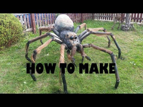 DIY giant spider halloween prop tutorial Rough Guide
