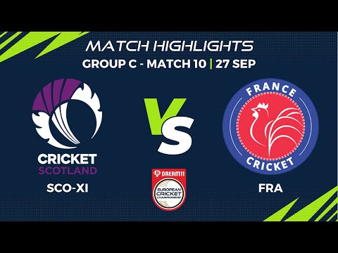 Group C, Match 10 - SCO-XI vs FRA  Highlights Dream11 European Cricket Championship, 2022  ECC22.058