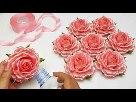 🤯You Won't Believe This!Easy Satin Ribbon Rose Flower Craft with simple tricks🤓