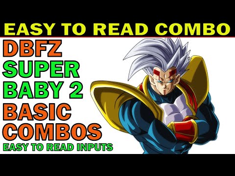 [S3] DBFZ SUPER BABY 2 BASIC COMBOS - EASY TO READ INPUTS - DRAGON BALL FIGHTERZ SEASON 3 - ZEPHELA