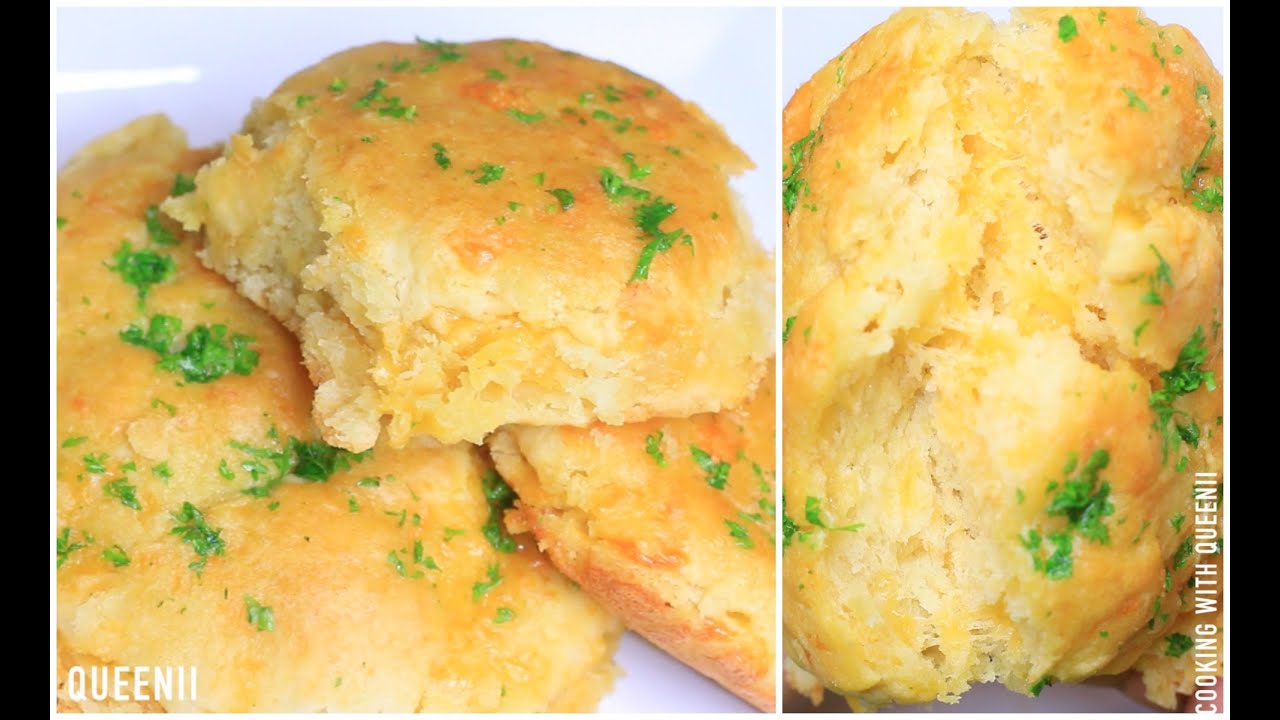 Cheesy Cheddar Garlic Butter Biscuits - Cooking with Queenii Rozenblad