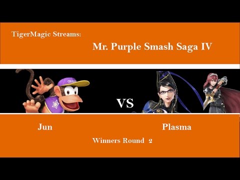 Mr. Purple Smash Saga IV- Jun (Diddy Kong) vs Plasma (Lucina, Bayonetta)- Winners Round 2 Smash 4