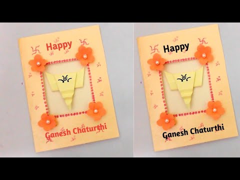 Happy Ganesh Chaturthi greeting card 2025 | Origami Ganesh | Ganesh chaturthi craft ideas