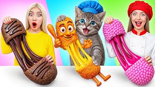 Me vs Grandma Cooking Challenge with Cat | Food Battle by Super Hyper DO