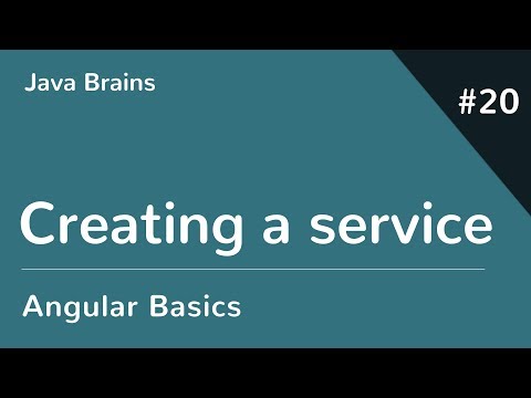 Angular 6 Basics 20 - Creating a service