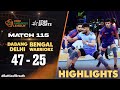 DabangDelhi Qualifies For Playoffs With A Win Over BengalWarriorz ProKabaddiOnStar HIGHLIGHTS