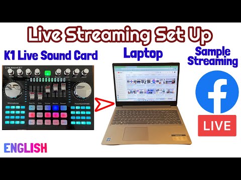 K1 Live Sound Card to Laptop for Live Streaming Set Up with Sample FB live