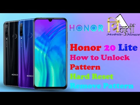 Honor 20 Lite How to Unlock Pattern   Hard Reset   Remove Pattern