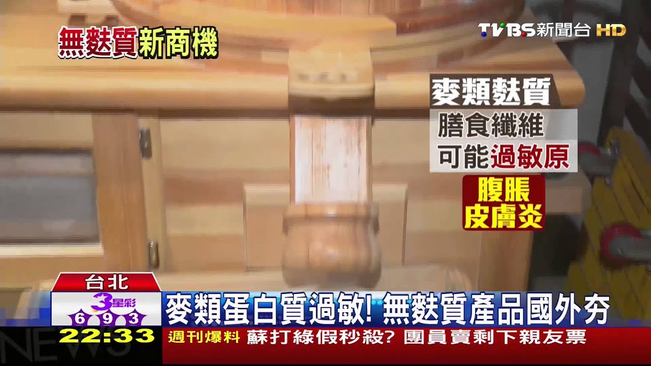 麥類蛋白質過敏！　無麩質產品國外夯