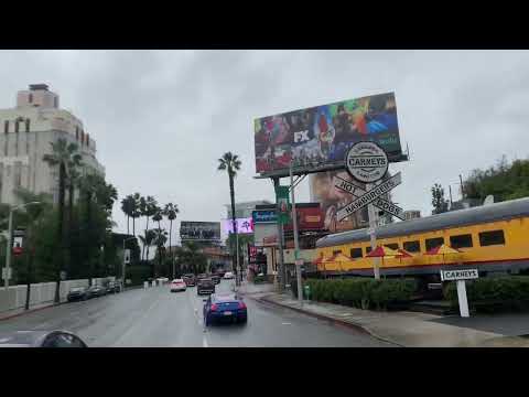 Driving Through Sunset Blvd, Los Angeles