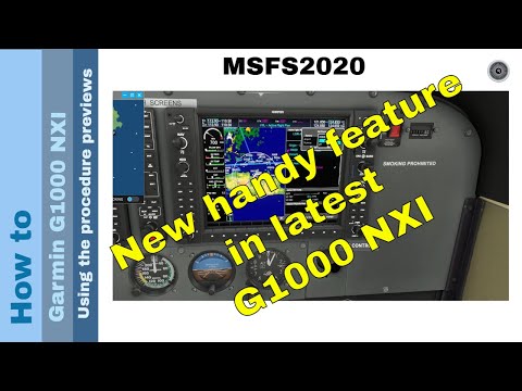 Flight Simulator 2020 - How to - Garmin G1000 NXI - Using the procedure previews