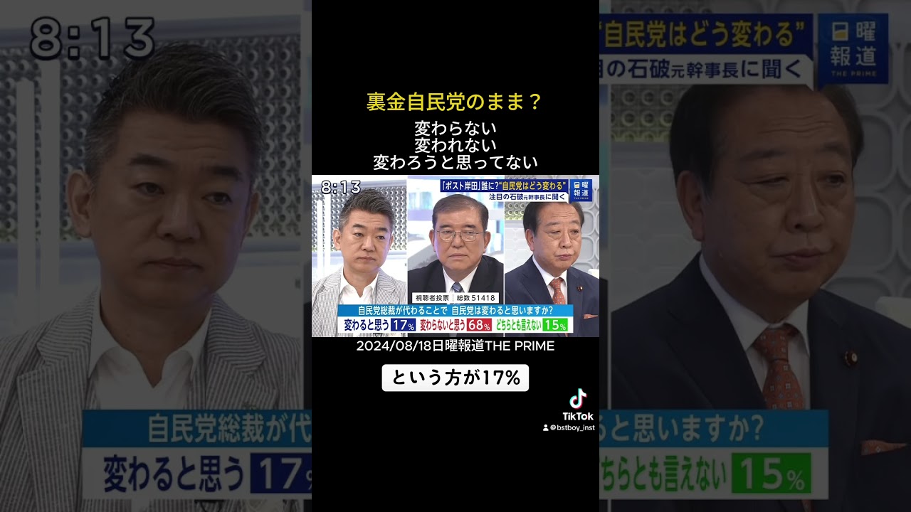 裏金自民党のまま？　総裁選　選挙に行こう
