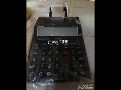 how to change date and time in CASIO HR-100RC calculator