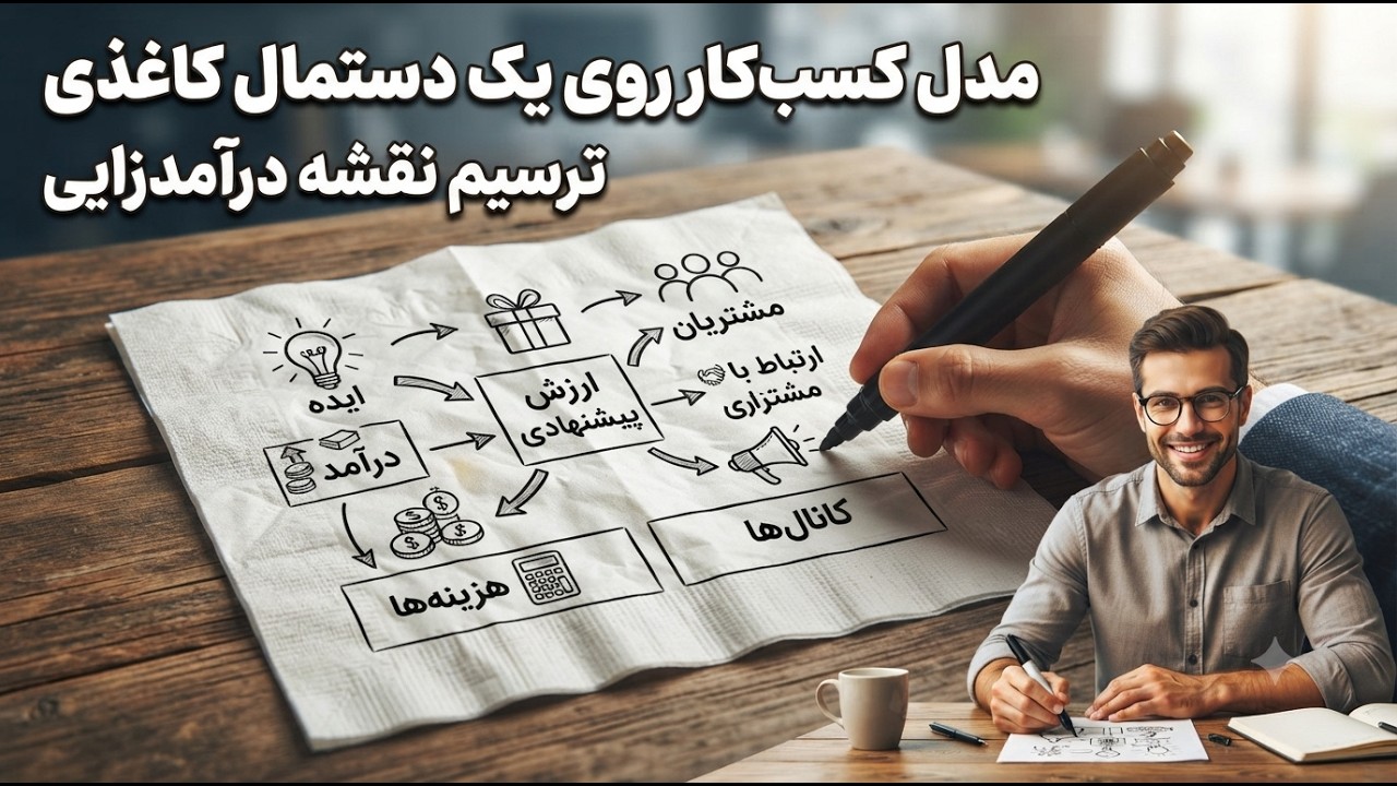 مدل کسب‌کار روی یک دستمال کاغذی؛ ترسیم نقشه درآمدزایی