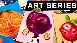 Artist Talks Color, Art Supplies + Motivation - Finishing My Acrylic Art Series | WEEK 4